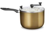 Pipoqueira 4,8L Gold Tampa de Vidro Antiaderente MTA