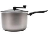Pipoqueira Brinox Prata Antiaderente Alumínio - com Tampa de Vidro 5,5L 22cm Especiarias Pic Poc