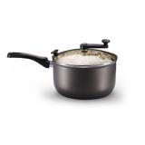 Pipoqueira com Tampa de Vidro 22CM 3,6L Grafite MTA 8874