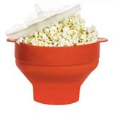 Pipoqueira de silicone para micro-ondas laranja 20 x 15 cm - 26478 - Prana