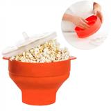Pipoqueira em Silicone para Microondas Ii Alaranjada Prana