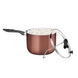Pipoqueira MTA Alumínio 4.8 Litros 22Cm Chocolate Tampa De Vidro