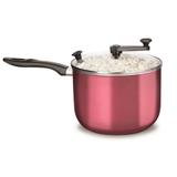 Pipoqueira Tampa De Vidro Antiaderente Cereja 4,8 Litros Mta