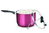 Pipoqueira Tampa De Vidro Antiaderente Mta 4,8l Cereja