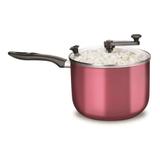 Pipoqueira Tampa De Vidro Antiaderente Mta 4,8L Mta Cereja