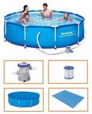 Piscina Bestway 4678 Litros Estrutural com Bomba Filtro 220v Capa e Forro