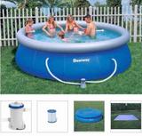 Piscina Bestway 6665 Litros Inflável com Capa Forro Bomba Filtro 110v