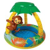 Piscina Inflável Infantil Com Cobertura Macaco 65 Litros - Jilong