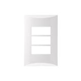 Placa 4''X2'' para 3 Módulos Brava Branca - Iriel