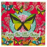 Placa Butterfly Pink Exclusivo Trevisan Concept 30cm x 30cm x 0cm