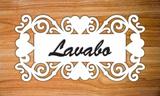 Placa Coração Lavabo - Tecnolaser