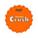 Placa Crush Tampa Laranja Redonda - All classics