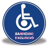 Placa de banheiro exclusivo para cadeirante em Braille - Tecnomidia