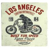 Placa de madeira los angeles 40cm x 40cm x 2cm - Btc decor