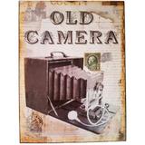 Placa De Metal Vintage Old Camera - Versare anos dourados