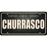 Placa Decorativa 15x30cm Churrasco LPD-075 - Litocart