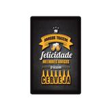 Placa Decorativa - Amigos Trazem Felicidade - cod. 5275 - Cia. laser
