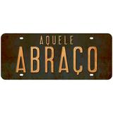 Placa Decorativa Aquele Abraço 14,6x35cm DHPM2-047 - Litoarte