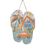 Placa Decorativa Beach Flops Em Ferro L29Xp0,05Xa40Cm - 24214 - L hermitage