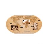 Placa decorativa de lembretes Mapa mundi explore Geguton