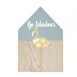 Placa Decorativa em Madeira com LED 22cm - Mart