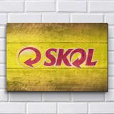 Placa Decorativa em MDF com 20x30cm - Modelo P221 - Skol - R+ adesivos