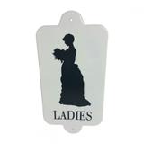 Placa decorativa em metal ladies 33cm x 0,3cm x 16,5cm - Btc decor