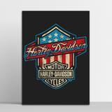 Placa Decorativa Harley Davidson Escudo 20X30Cm - Artplex