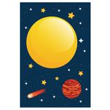 Placa Decorativa Infantil MDF Sistema Solar Sol 20x30cm - Quartinhos