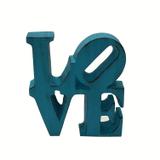 Placa Decorativa Letreiro Love em Resina15x16x2cm Tiffany - Maisaz