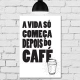 Placa Decorativa MDF Frase Cozinha Depois do Café 30x40 - Quartinhos