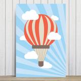 Placa Decorativa MDF Infantil Balão e Nuvens 20x30cm - Quartinhos
