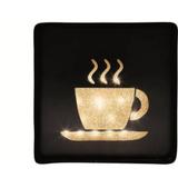 Placa Decorativa Metal com LED Café - Mart