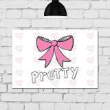 Placa Decorativa para Quarto de Menina Princesa Laço - Quartinhos
