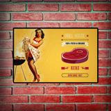 Placa Decorativa - Pin Up Churrasco - Encaixo