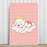 Placa Decorativa Quarto Bebê Ursinha Princesa Nuvem 30x40cm - Quartinhos