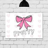Placa Decorativa Quarto de Menina Princesa Laço 30x40cm - Quartinhos
