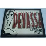 Placa decorativa retangular 30x23cm 1860 em mdf - Arteinoxx