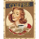 Placa Decorativa Retro Coffee 24x19cm DHPM-165 - Litoarte