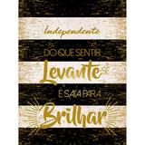 Placa Decorativa Saia Para Brilhar 23X16,8cm DHPMH-004 - Litoarte