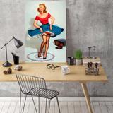 Placa Decorativa Vintage Pin Up Dance - 30 cm x 40 cm - Stickdecor