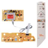 Placa E Adesivo Lado Direito Compatível Máquina Lavar Roupas Brastemp BWC10A Versão 3 Bivolt - Cp placas