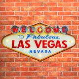 Placa Led Retrô Las Vegas - Versare anos dourados