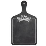 Placa Lousa de MDF e Papel Decor Home Litoarte 25 x 43,5 cm Modelo DHLO2-001 Tábua de Cozinha