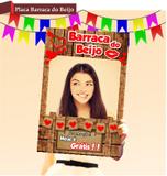 Placa Moldura - Barraca Do Beijo Tamanho P (34x51)cm - Estrutura festas