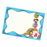 Placa Moldura Infantil - Tema Festa Circo Palhaço e Bolas - Estrutura festas