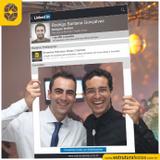 PLACA MOLDURA LINKEDIN TAM. M (41x62)cm - Estrutura festas