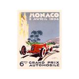 Placa Monaco 6º Grand Prix Automobile Pequena - All classics