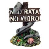 Placa Não Bata No Vidro com serpente enfeite para aquário. - Shop everest