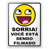 Placa para Banheiro - MEME Awesome Face Sorria você está sendo filmado - Yaay